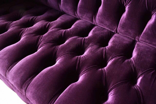 Chesterfield 3-zits designbank gestoffeerde zitting stof luxe bank nieuw