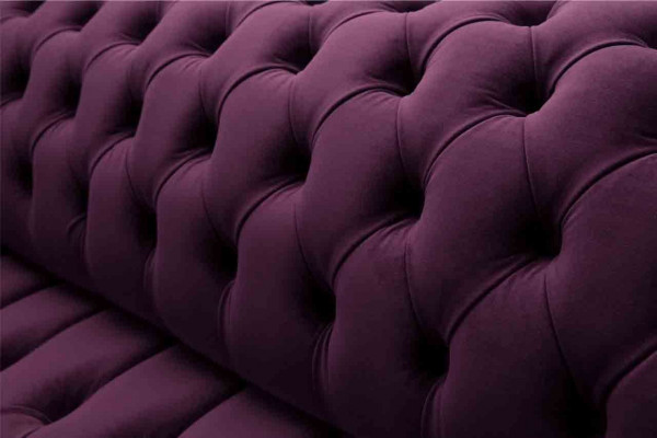 Paarse Chesterfield Bank 3-Zits Chesterfield Design Bank Textiel Stof