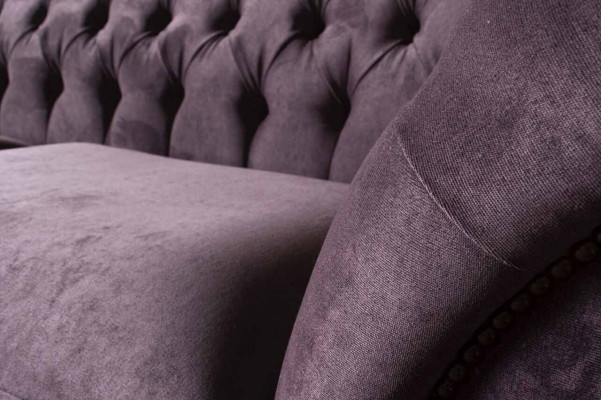 Chesterfield Paars Bankstel 3-Zitter Woonkamer Stoffen Bank Beklede Banken