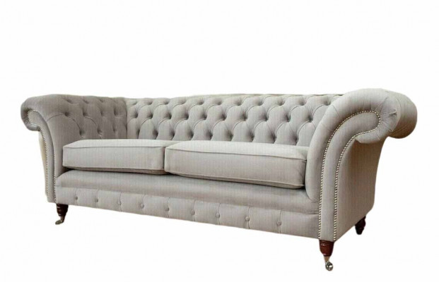Chesterfield 3-zits Relax Lounge Bank Stof Beklede Bank Stof Bankstellen