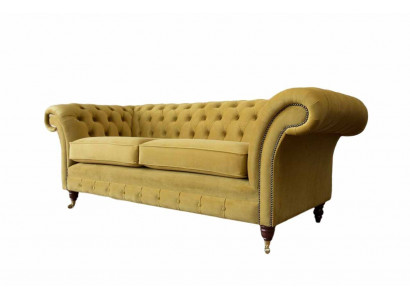 Chesterfield bank 3-zits designbank driezits luxe meubelstijl textiel