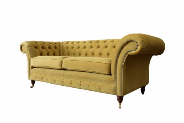 Chesterfield bank 3-zits designbank driezits luxe meubelstijl textiel