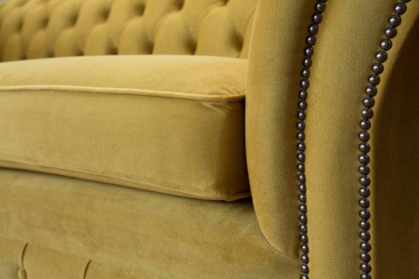 Chesterfield bank 3-zits designbank driezits luxe meubelstijl textiel