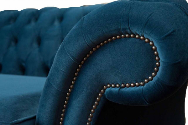Design Bankstel 3-Zits Bank Bekleding Luxe Textiel Sofa's Chesterfield Nieuw