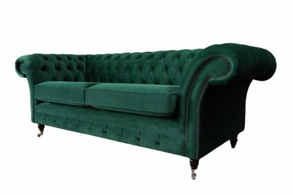 Bankstel 3-zits Groen Bankstellen Stijl Luxe Woonkamer Ontwerp Chesterfield Nieuw