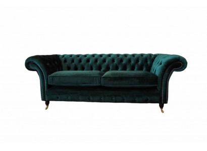 Chesterfield bekleding 3-zits stoffen bank bank bank driezitter bank fluweel
