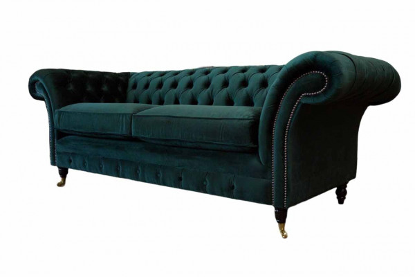 Chesterfield bekleding 3-zits stoffen bank bank bank driezitter bank fluweel