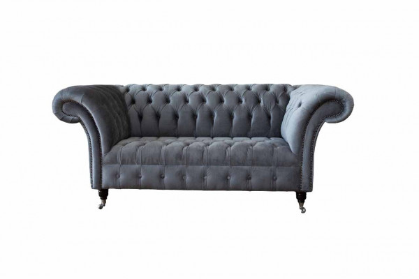 Chesterfield Bank 3-zits luxe bank woonkamer bankstellen grijs stoffen bank