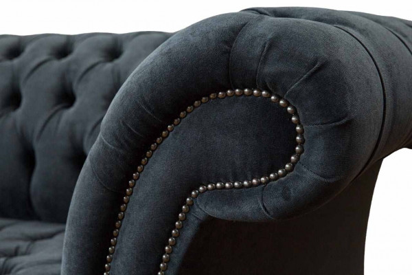 Bankstel 2-zitter bank Chesterfield design luxe textiel gestoffeerde nieuw