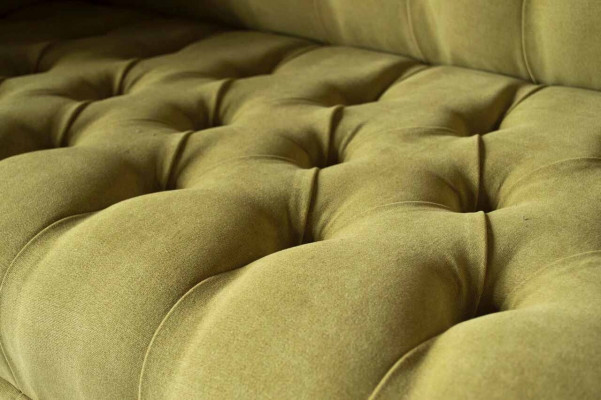 Tweezits bank Luxe 2-zits woonkamer Lichtgroen Chesterfield stof Nieuw