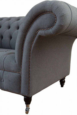 Engels Chesterfield kantoor zitmeubel inrichting bank bank 2 zit textiel