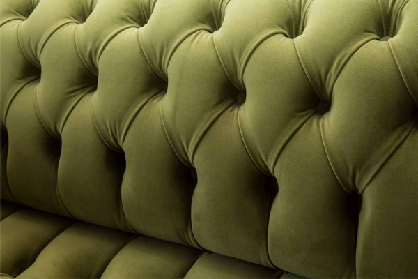 Sofa 2-zitsbank gestoffeerde bankstel Chesterfield bankstel in groen Nieuw