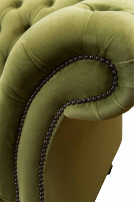 Sofa 2-zitsbank gestoffeerde bankstel Chesterfield bankstel in groen Nieuw