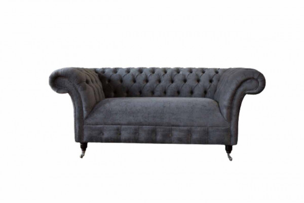 Chesterfield bank bankstel 2-zits stoffering stof design luxe banken textiel.