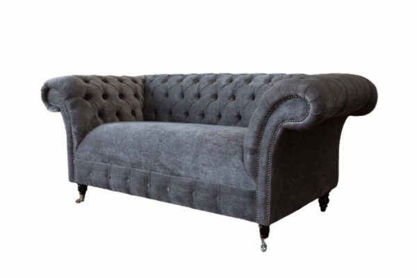 Chesterfield bank bankstel 2-zits stoffering stof design luxe banken textiel.