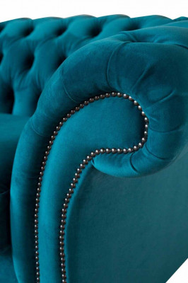 Chesterfield 2-zitsbank gestoffeerd zitmeubel textiel stof bankstel bank nieuw