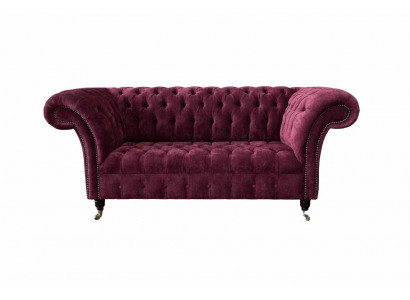 Sofa Luxe Textiel Chesterfield Bank Bankstellen Bekleding 2 Zits Roze Ontwerp