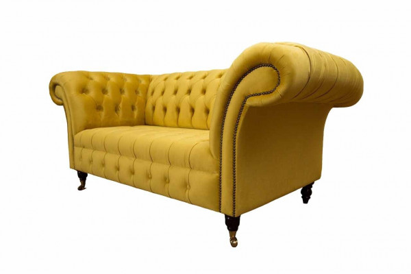 Chesterfield Bank Bank Bekleding 2-zits Woonkamer Bank Zitplaats Geel