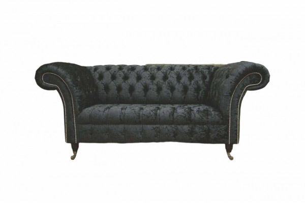 Engelse Chesterfield kantoor zitmeubelen inrichting sofa bank 2 zit zwart