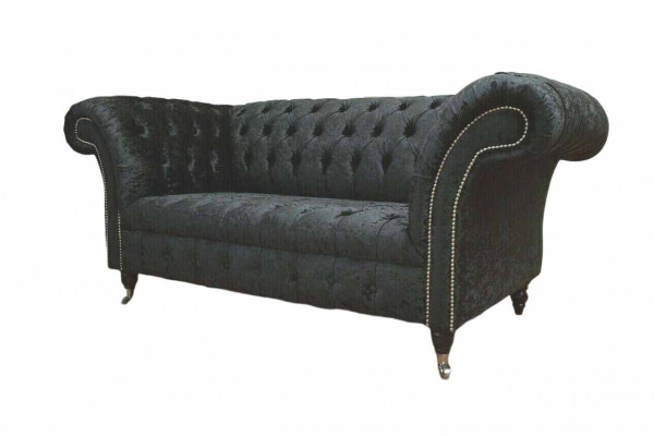 Engelse Chesterfield kantoor zitmeubelen inrichting sofa bank 2 zit zwart