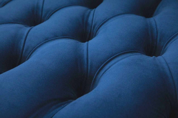 Chesterfield kantoor zitmeubelen inrichting bank bank 2-zits textiel blauw