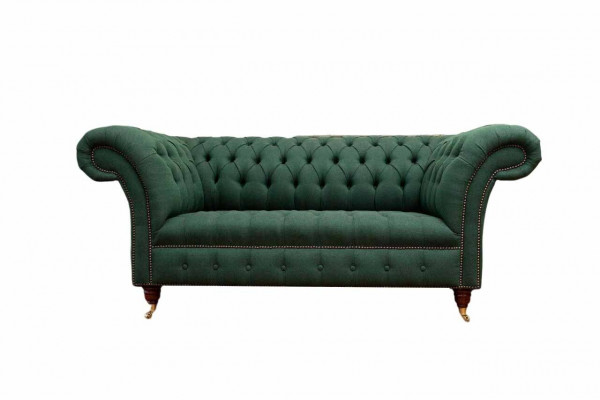 Chesterfieldbank 2-zits gestoffeerde banken Groen Luxe stoffen banken Textiel