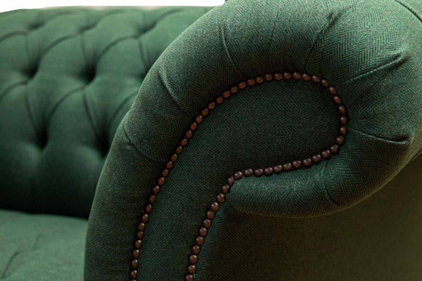 Chesterfieldbank 2-zits gestoffeerde banken Groen Luxe stoffen banken Textiel