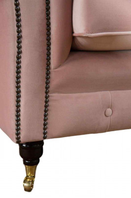 Sofa 2 zits bank gestoffeerde Chesterfield woonkamer design textiel nieuw