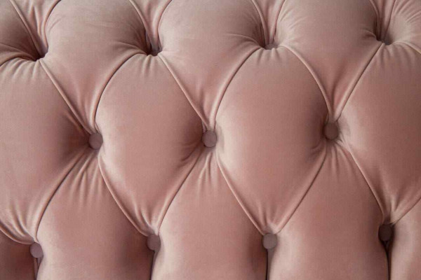 Sofa 2 zits bank gestoffeerde Chesterfield woonkamer design textiel nieuw