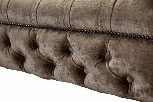 Chesterfield fauteuil bank 1-zits bankstel textiel stof banken gestoffeerd nieuw