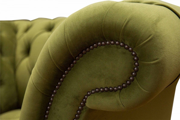Chesterfield design fauteuil bank bekleding luxe textiel bankstellen eenzitter