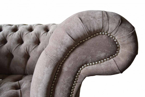 Chesterfield bank bankstel 1-zitter luxe textiel stoffen banken gestoffeerd nieuw