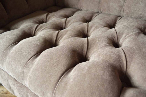 Chesterfield bank bankstel 1-zitter luxe textiel stoffen banken gestoffeerd nieuw