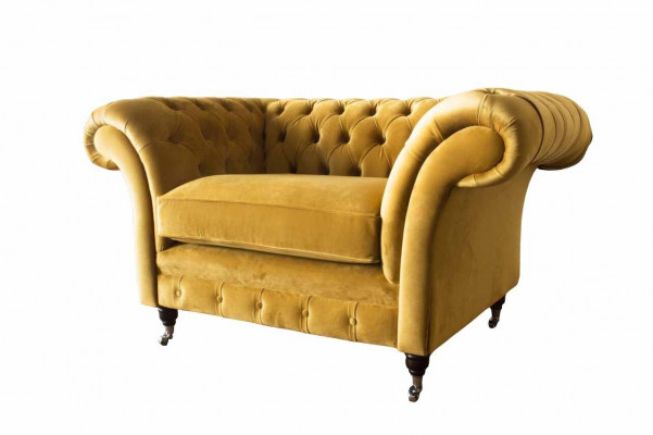 Chesterfield fauteuil stof textiel modern woonkamer luxe design meubels
