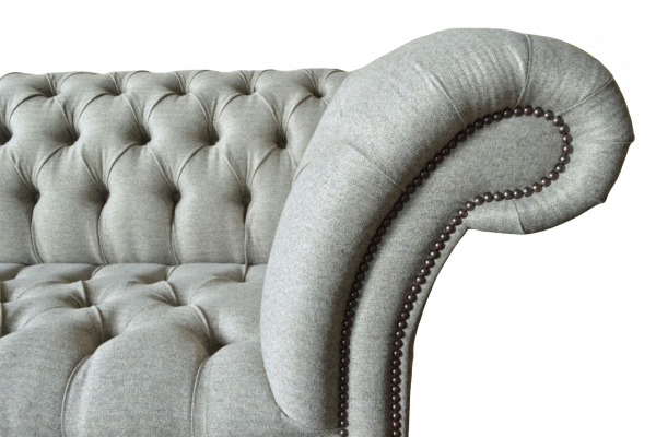 Chesterfield eenzits bank fauteuil bank gestoffeerde zitmeubel textiel stof
