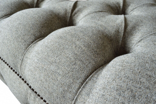 Chesterfield eenzits bank fauteuil bank gestoffeerde zitmeubel textiel stof