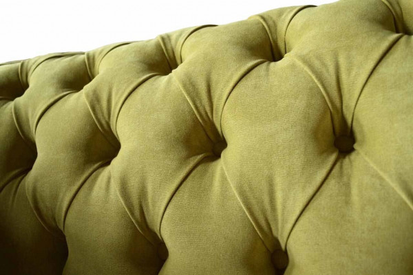 Chesterfield fauteuil textiel ontwerp bank stof banken gestoffeerde grijs nieuw