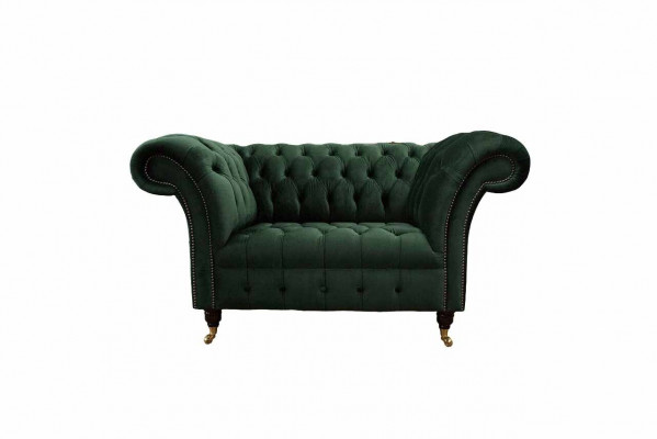 Fauteuil ontwerp Groen Textiel Woonkamer Bekleding Luxe Stoelstoel Eénzits