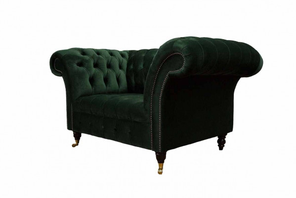 Fauteuil ontwerp Groen Textiel Woonkamer Bekleding Luxe Stoelstoel Eénzits