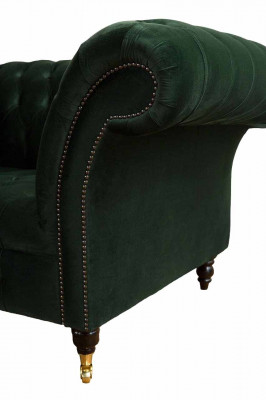 Fauteuil ontwerp Groen Textiel Woonkamer Bekleding Luxe Stoelstoel Eénzits