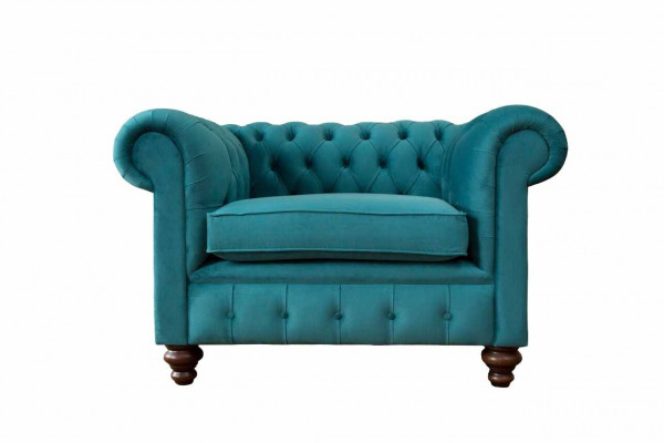 Fauteuil 1 zits Chesterfield gestoffeerde bankstellen Design Luxe Bank Bank Nieuw