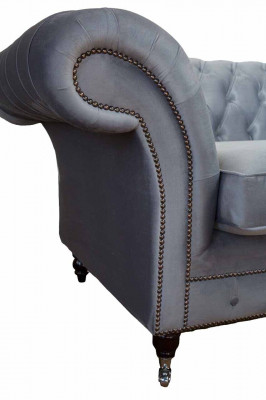 Ontwerp Chesterfield Stoffen Bank Fauteuil 1-Zits Gestoffeerde Banken Lounge Nieuw