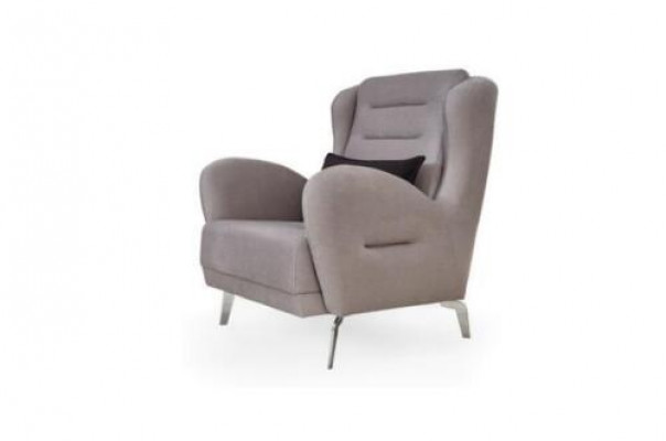 Luxe bankstel 3-zits 2-zits bank stoel stof grijs modern