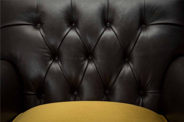 Sofa Bank Leren Bruin Lounge Bekleding Zetel Luxe Ontwerp Club