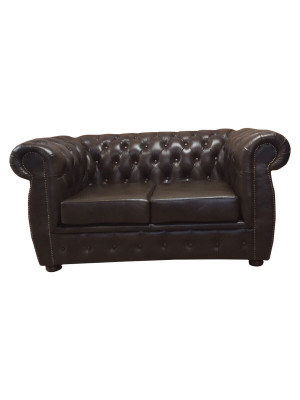 Chesterfield bank 2-zits luxe bank tweezitsbanken bruin meubels bankstellen