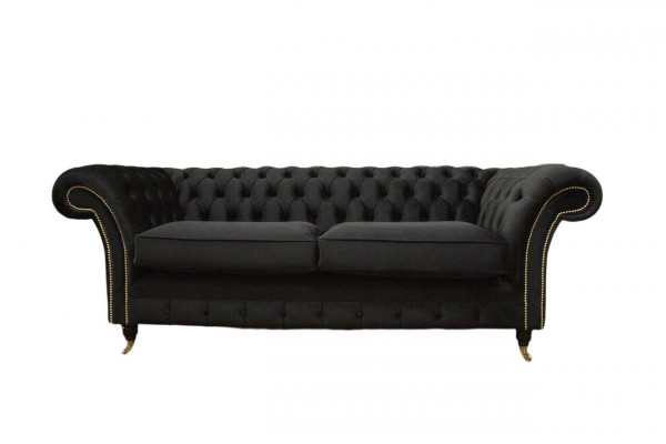 Chesterfield Bank 3-zits Bank Bekleden Luxe Textiel Bankstellen Banken