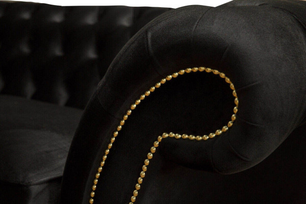 Chesterfield Bank 3-zits Bank Bekleden Luxe Textiel Bankstellen Banken