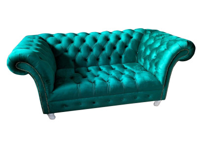 Chesterfield Luxe Bankstel 2-Zits Stoffen Bank Blauwe Banken Groene Bankstellen