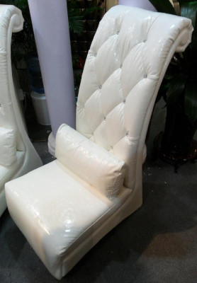 Luxe fauteuil Chesterfield kunstleer 1-zits wit Fauteuil Lounge