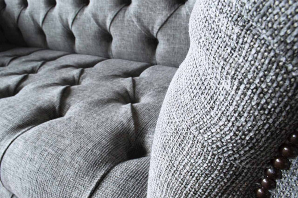 Chesterfield bank bank bekleding 3-zits bank banken zitten banken Grijs Nieuw